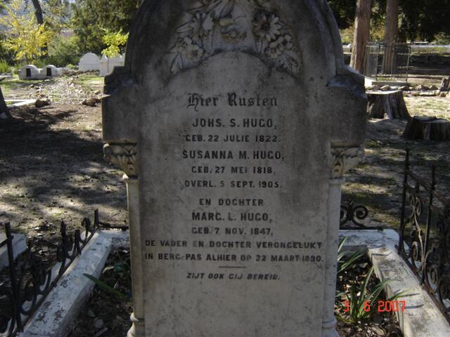 HUGO J.S. 1822-1890 & Susanna M. 1818-1905 :: HUGO M.L. 1847-1890