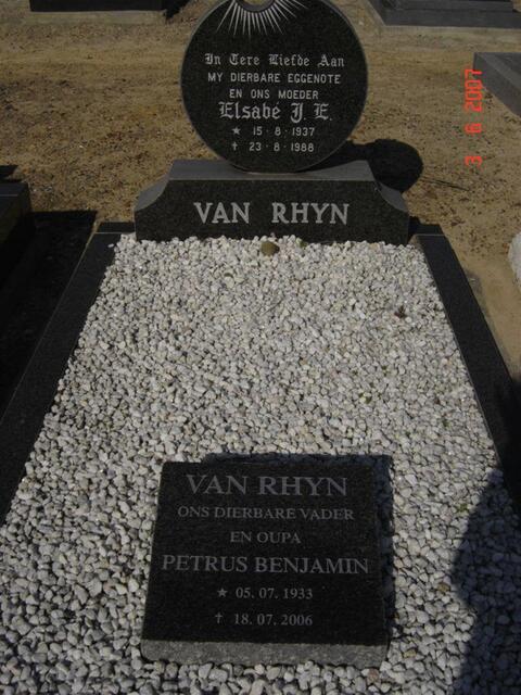 RHYN Petrus Benjamin, van 1933-2006 & Elsabé J.E.1937-1988