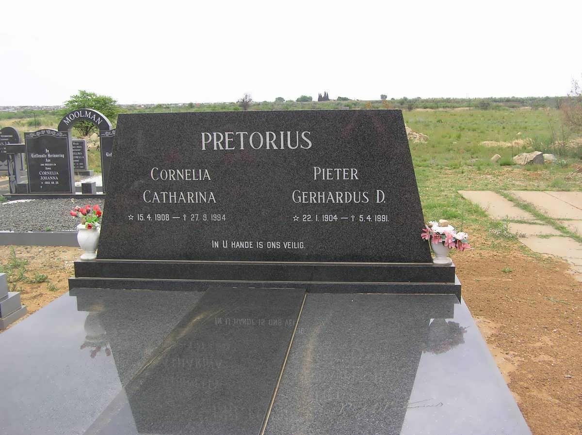 PRETORIUS Pieter Gerhardus D. 1904-1991 & Cornelia Catharina 1908-1994