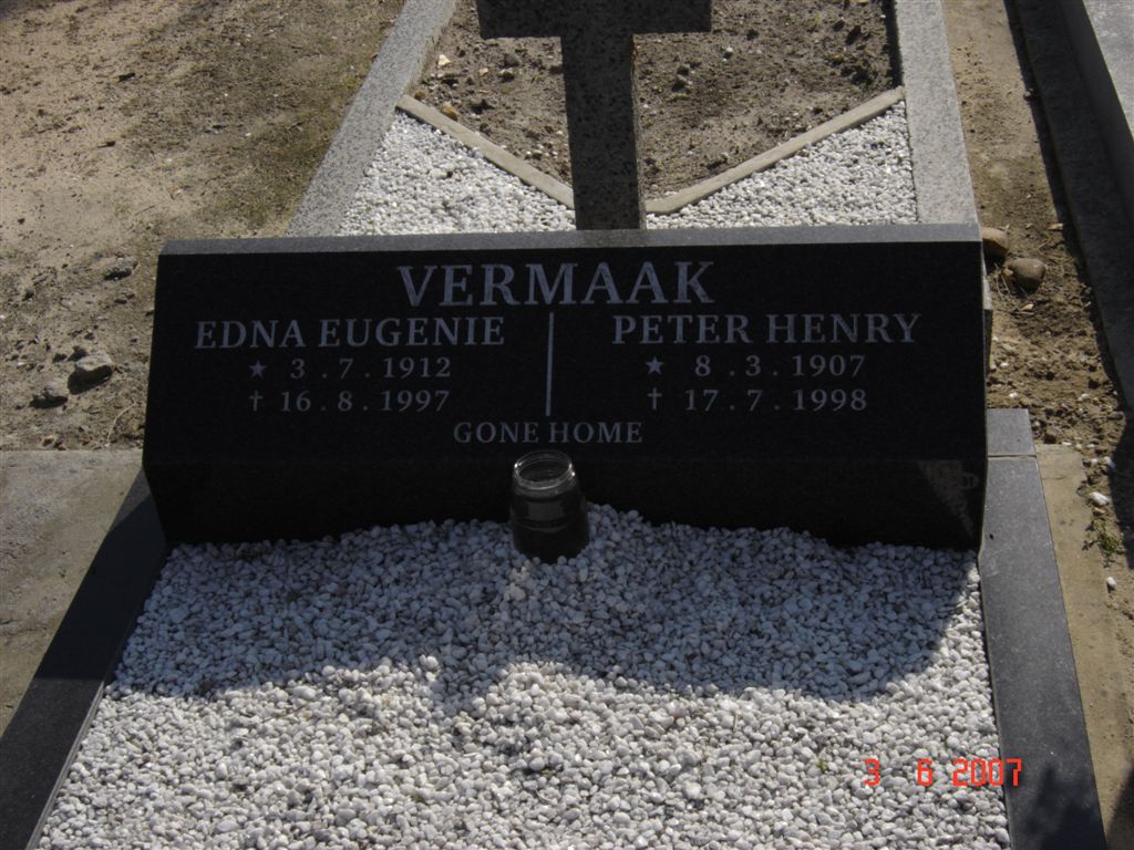 VERMAAK Peter Henry 1907-1998 & Edna Eugenie 1912-1997