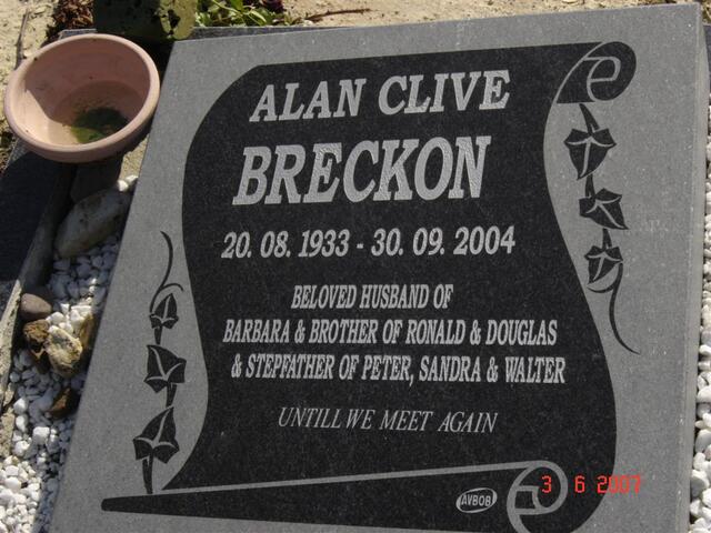 BRECKON Alan Clive 1933-2004