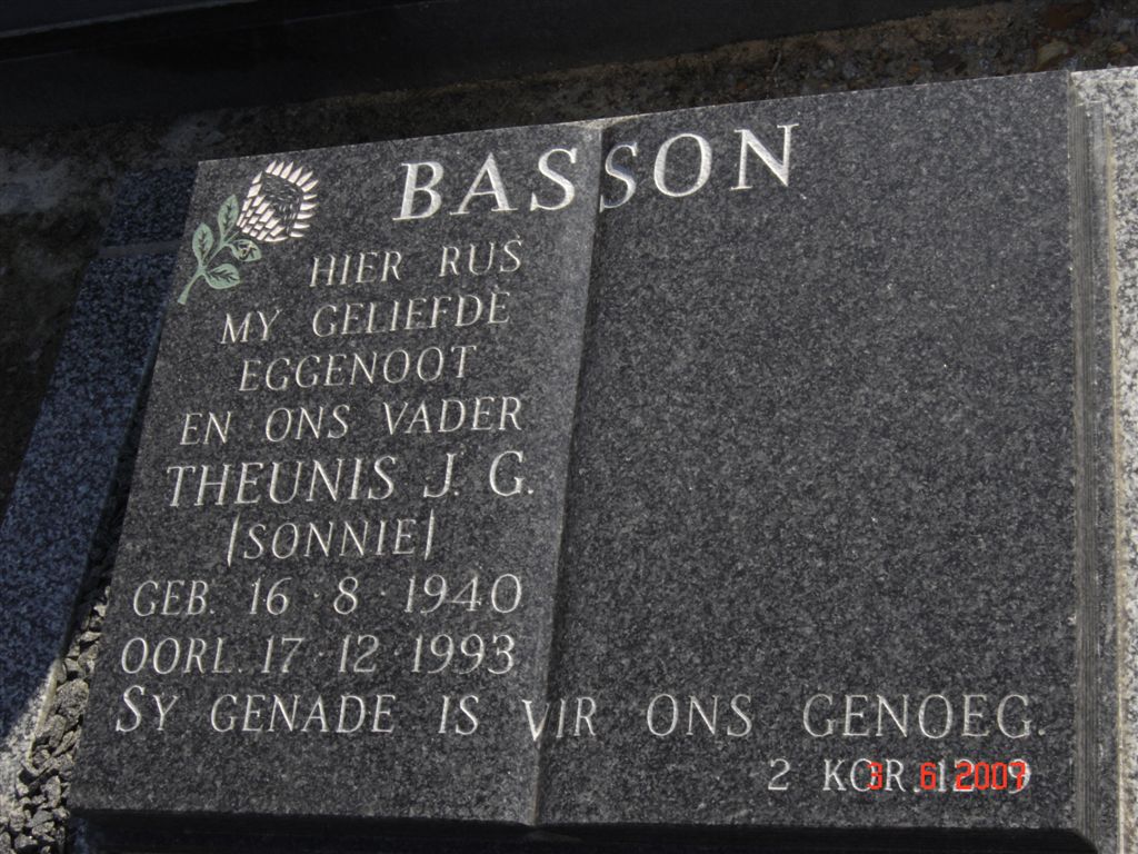 BASSON Theunis J.G. 1940-1992