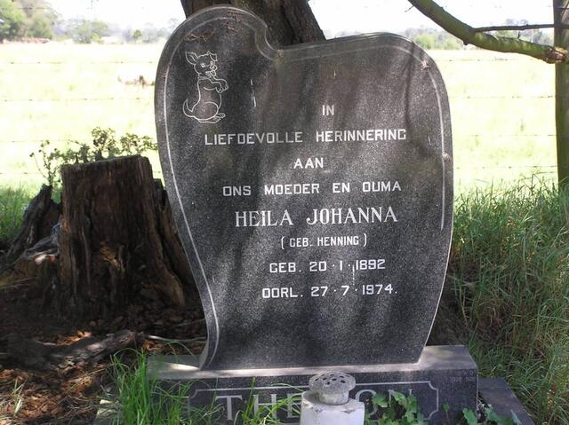 THERON Heila Johanna nee HENNING 1892-1974