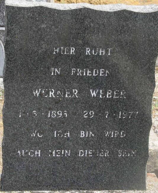 WEBER Werner 1893-1977
