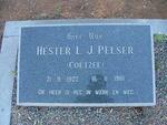PELSER Hester L.J. nee COETZEE 1902-1986