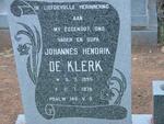 KLERK Johannes Hendrik, de 1895-1978