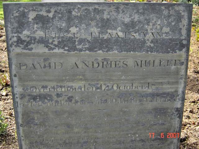 MULLER David Andries -1832