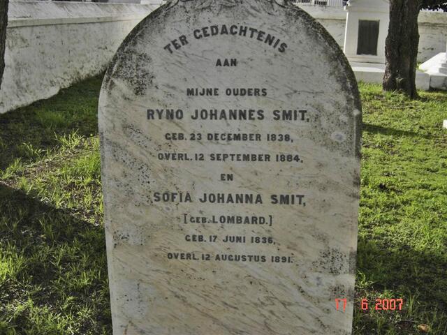 SMIT Ryno Johannes 1838-1884 & Sofia Johanna LOMBARD 1836-1891