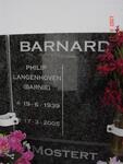 BARNARD Philip Langenhoven 1939-2005