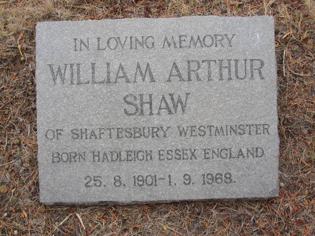 SHAW William Arthur 1901-1968