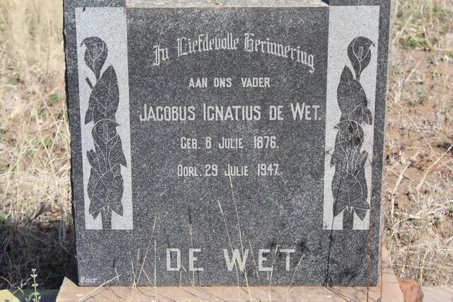 WET Jacobus Ignatius, de 1876-1947