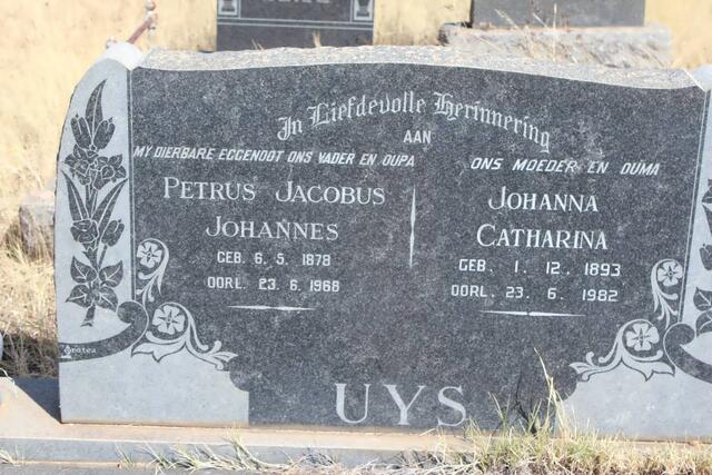 UYS Petrus Jacobus Johannes 1878-1968 & Johanna Catharina 1893-1982