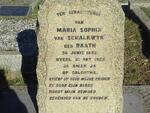 SCHALKWYK Maria Sophia, van nee RAATH 1852-1928