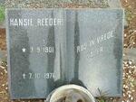REEDERS Hansie 1901-1976