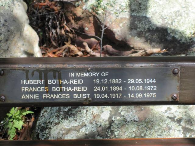 REID Hubert, BOTHA 1882-1944 :: REID Frances, BOTHA 1894-1972 :: BUIST Annie Frances 1917-1975
