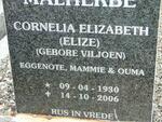 MALHERBE Cornelia Elizabeth nee VILJOEN 1930-2006