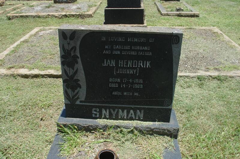 SNYMAN Jan Hendrik 1919-1963