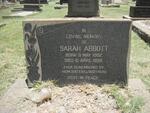 ABBOTT Sarah 1902-1958