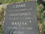 LOANE Christopher 1870-1958 & Martha 1886-1982