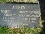 AITKEN Robert Christy 1896-1971 & Agnes Renwick McCORMACK 1890-1981