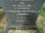 JOOSTE Gertruida Petronella Johanna 1895-1982