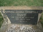 BUYS Barbara Jacoba Christina nee VENTER 1913-1958