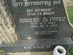 BEKKER Jurgens Du Preez 1943-1965