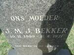 BEKKER J.M.J. 1899-1971