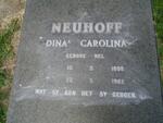 NEUHOFF Dina Carolina nee NEL 1898-1982