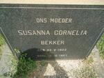 BEKKER Susanna Cornelia 1902-1967