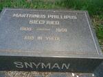 SNYMAN Marthinus Phillipus Siegfried 1906-1959
