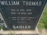 SADLER William Thomas 1932-1960