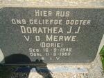 MERWE Dorathea J.J., v.d 1948-1960