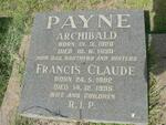 PAYNE Francis Claude 1892-1935 :: PAYNE Archibald 1920-1930