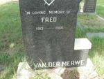 MERWE Fred, van der 1913-1966