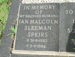 SPEIRS Ian Malcolm Sleeman 1920-1984