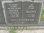 COETZEE Daniël Petrus 1889-1972 & Aletta 1904-1979