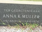 MULLER Anna K. 1883-1974