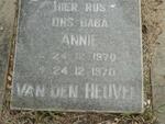 HEUVEL Annie, van den 1970-1970