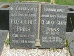 PRINS Clarke Giani 1925-1980 & Elizabeth C. 1892-1969