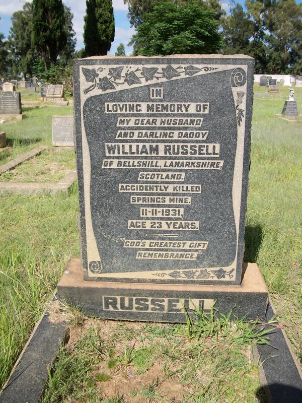 RUSSELL William -1931