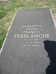 TERBLANCHE Hendrietta Annie Francis 1899-1989