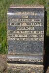 FRANCIS Henry William 1934-1934