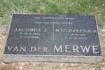 MERWE Jacobus J., van der 1910-1958 & Magdalena P. 1915-1960