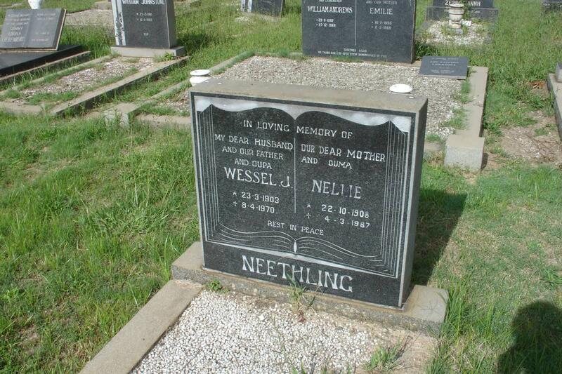 NEETHLING Wessel J. 1903-1970 & Nellie 1908-1987