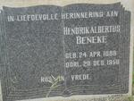 BENEKE Hendrik Albertus 1898-1958