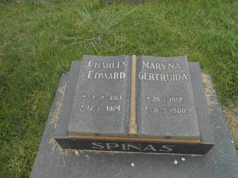 SPINAS Charles Edward 1913-1974 & Maryna Gertruida 1912-1980