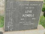 KEMBLE Lovie 1891-1968