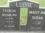 LUBBE Gedeon Rudolph 1910-1976 & Mary An Susan 1912-1984