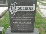 DULIERE Orthodoxia 1926-1997